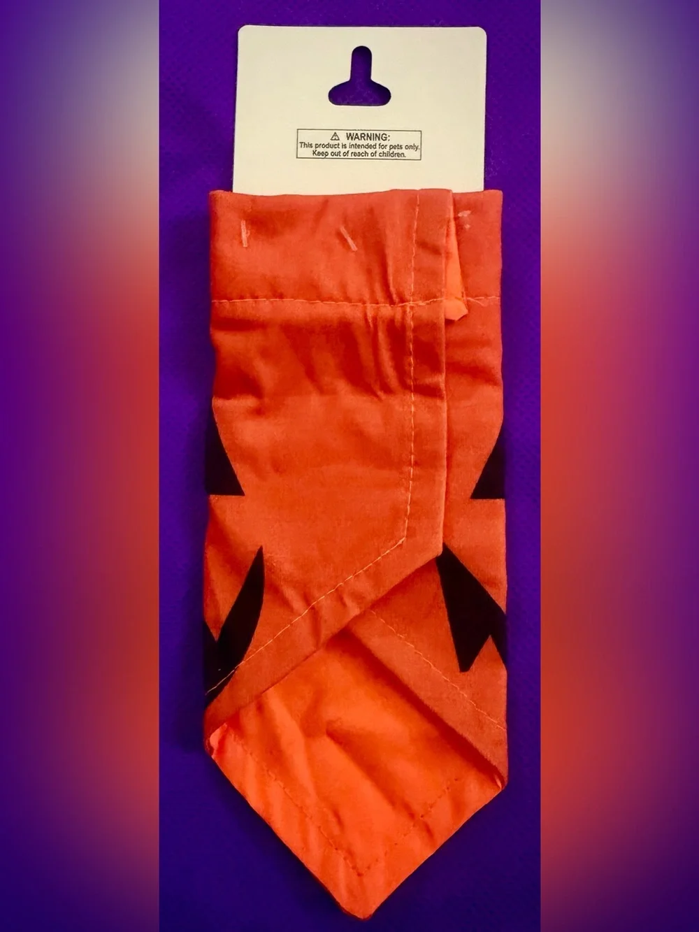 🐾 Holiday Home Orange Jack-O'-Lantern Pet Bandana - M/L